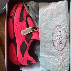 Prada
Cloudbust Rubber and Leather-Trimmed Mesh Sneakers